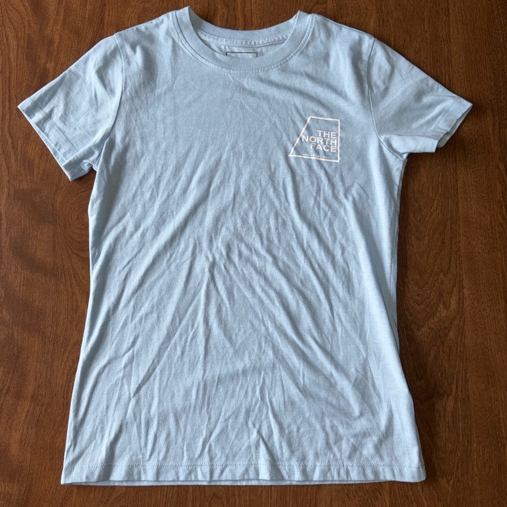 The North Face Pale Blue Logo Crewneck Tee